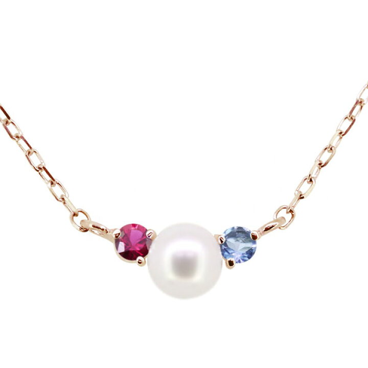 楽天市場】ベビー パール ネックレス レディース 淡水パール ルビー  