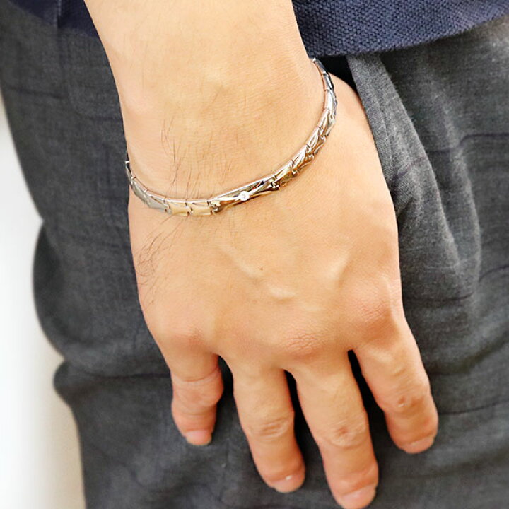 楽天市場 18金 ブレスレット メンズ アメジスト ベルト 幅広 シンプル メンズブレス 地金 18k ブレスレット Plejour プレジュール