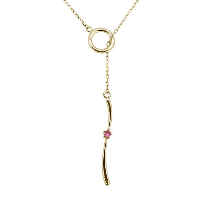 楽天市場】Y字 ネックレス ロングチェーン 18k 18金 ゴールド ピンク 