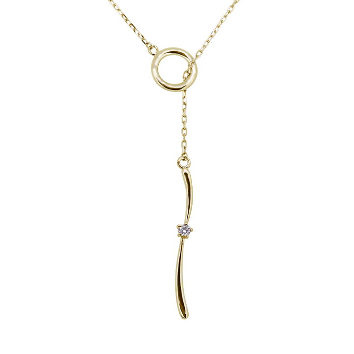 楽天市場】Y字 ネックレス ロングチェーン 18k 18金 ゴールド 