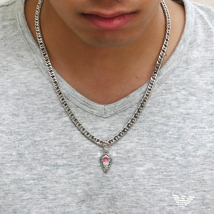 楽天市場 P最大15倍 シルバー925 メンズ ネックレス トップのみ 喜平 50g用 ペンダントトップ ガーネット Plejour プレジュール