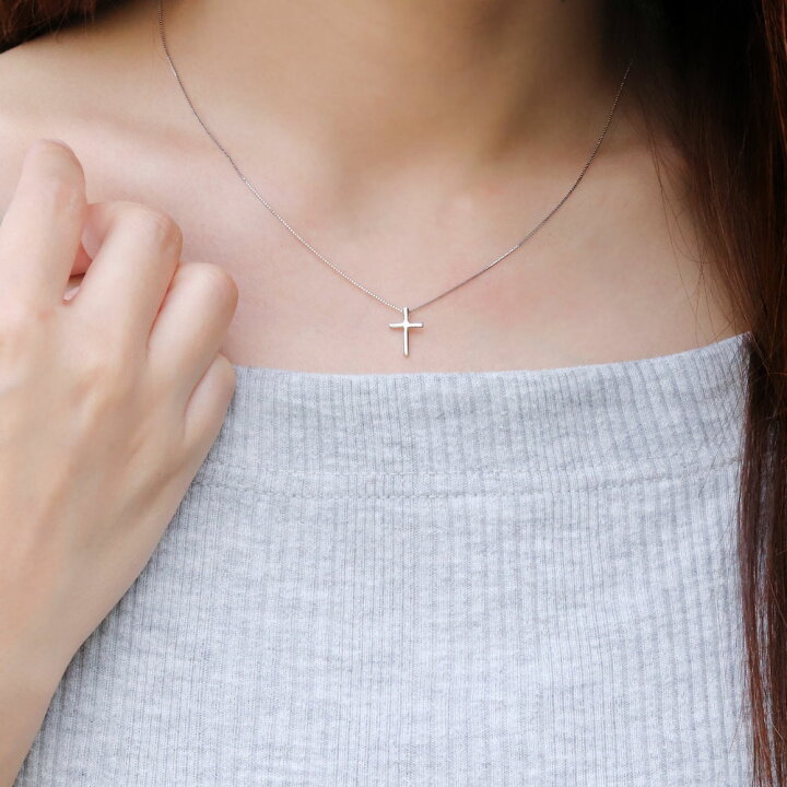 楽天市場】プラチナ ネックレス クロス レディース シンプル おしゃれ  