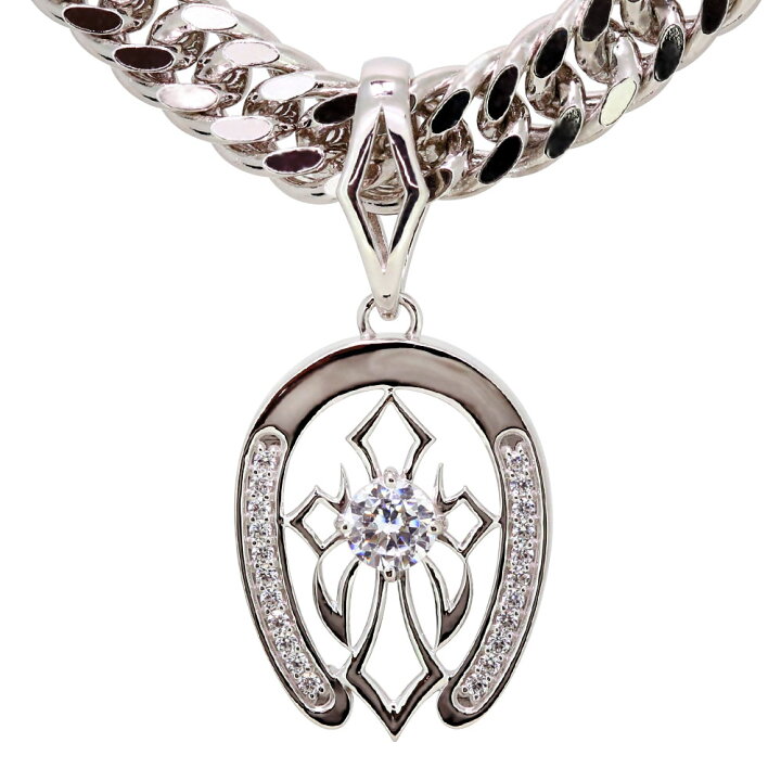 楽天市場】ダイヤモンド ネックレス メンズ プラチナ 馬蹄 クロス  