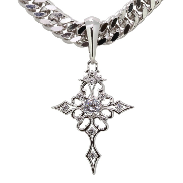 楽天市場】クロス ネックレス メンズ 18金 18k ダイヤモンド 0.5ct 