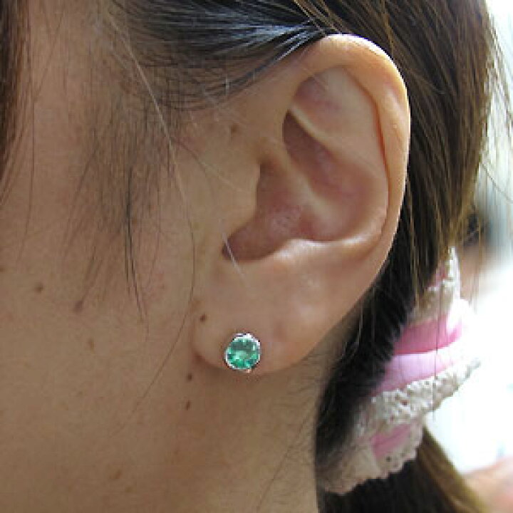 楽天市場】エメラルド ピアス K18 一粒 エメラルドピアス 縄 ハート 