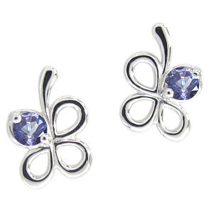 クローバー ピアス タンザナイト 10金 ピアス