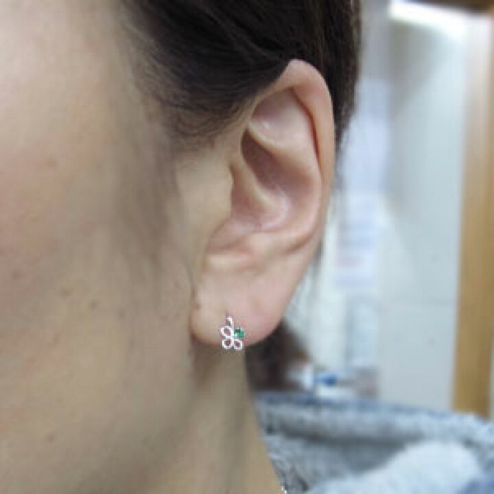 楽天市場】クローバー・ピアス・エメラルド・四つ葉・ピアス・K18 