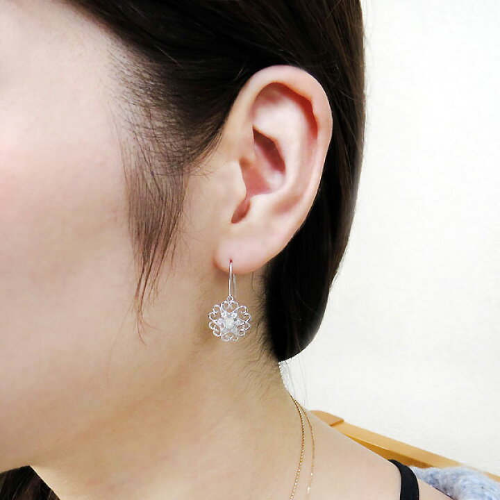 楽天市場】ハート ピアス ロイヤルブルームーンストーン フックピアス 