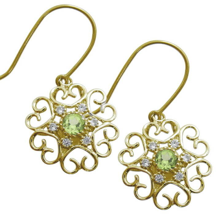 楽天市場】【最大50％OFFsale】4日20時〜 ペリドット ピアス ハート 