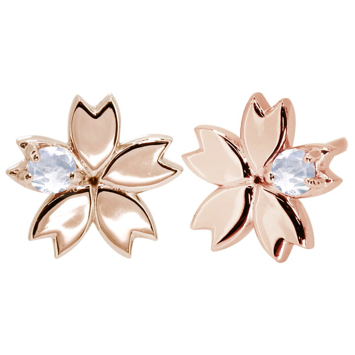 楽天市場】【最大50％OFFsale】10日迄 桜 ピアス k18 レディース 人気 