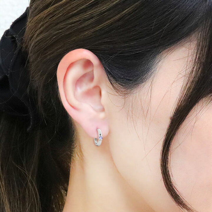 楽天市場】ピアス フープ シルバー925 タンザナイト 両耳 レディース 