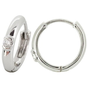 ピアス メンズ リング フープピアス プラチナ 誕生石 4月 ダイヤモンド 片耳 父の日 2024