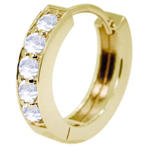 ピアス フープピアス 片耳用 中折れ メンズ 10k 10金 6月誕生石 ロイヤルブルームーンストーン 父の日 2024