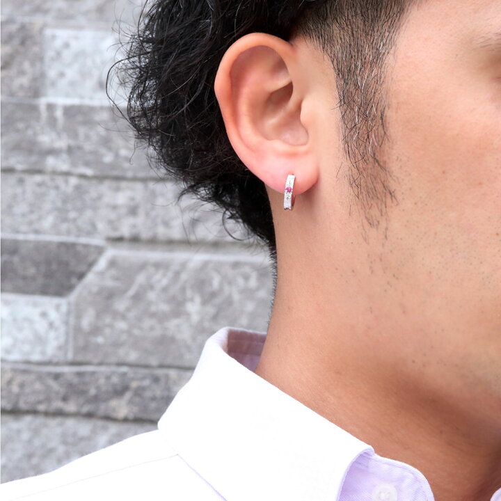 楽天市場】ピアス メンズ フープピアス リング 中折れ メンズピアス  