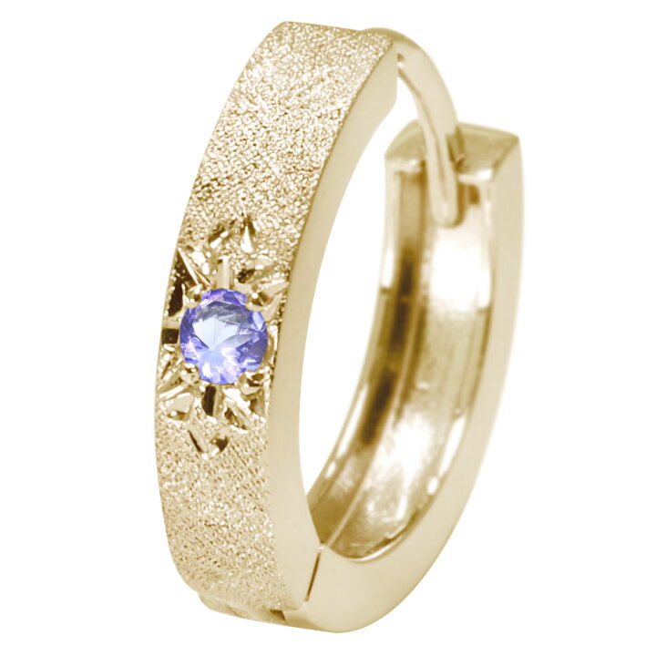 楽天市場】ピアス メンズ リング フープピアス 片耳 中折れ 18金 18k ゴールド 彫り タンザナイト 誕生石 12月 : PLEJOUR- プレジュール-