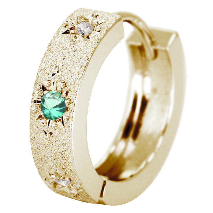 楽天市場】ピアス メンズ リング フープピアス 片耳 18金 18k 中折れ式 