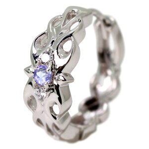 フープピアス クロス ピアス タンザナイト 片耳 中折れ式 透かし メンズ レディース プラチナ フープ フレイム 炎