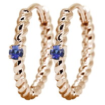 楽天市場】フープピアス 18k（種類（宝石）タンザナイト）（ピアス 