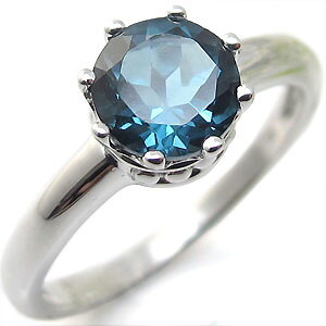 ロンドンブルートパーズ リング 王子の王冠 クラウン K10 レディース 指輪