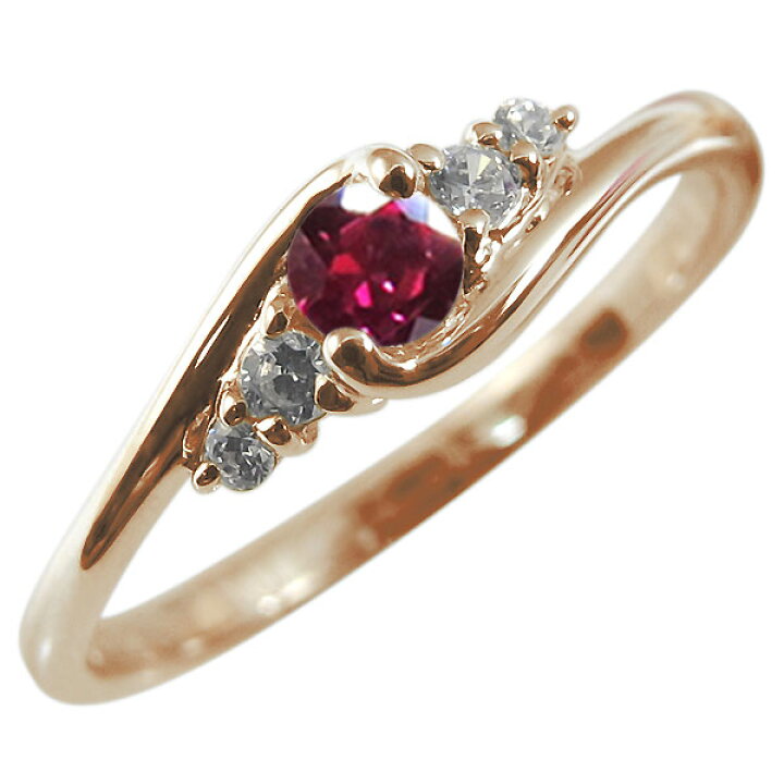 K18 仕上げよ リング ルビー 0.43ct 3.5g