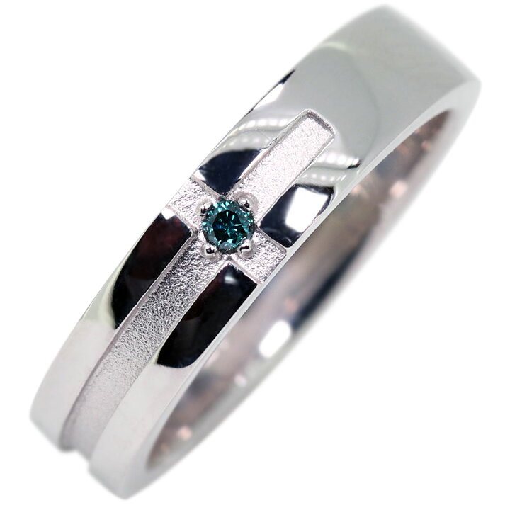 楽天市場】指輪 太め レディース ダイヤリング ブルーダイヤモンド  