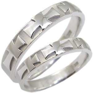 【国際ブランド】 プラチナ・クロスリング・マリッジリング・ペアリング・指輪・結婚指輪 ペアリング
