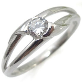 鑑定書付き・ダイヤモンド・リング・18金・一粒・指輪