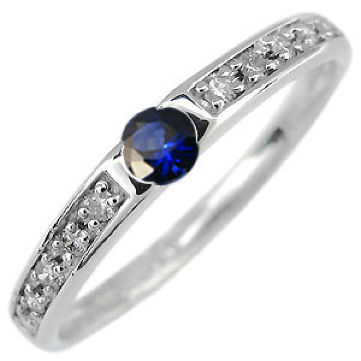 楽天市場】サファイア・指輪・一粒・リング・ハーフエタニティリング  