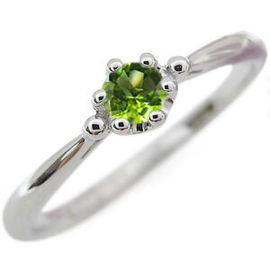 指輪 レディース ペリドット シンプル 王冠 SV925 リング 母の日 2024