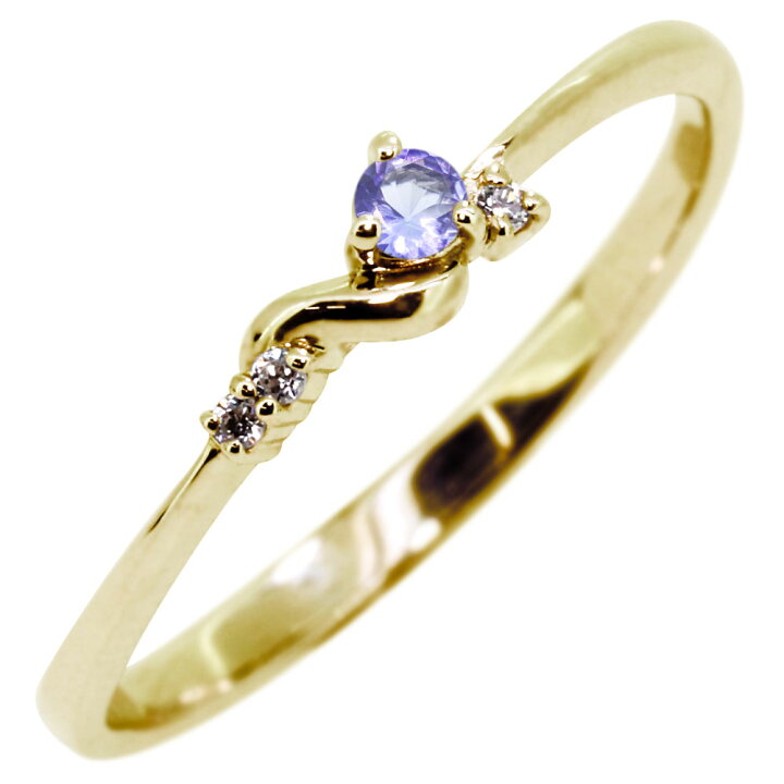 楽天市場】タンザナイト ピンキーリング 18金 18k 指輪 天然石 リング 