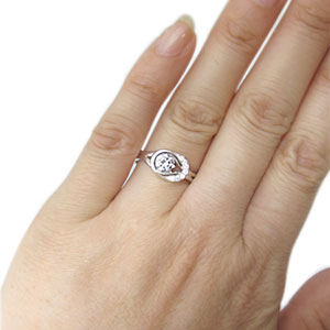 ダイヤモンド 婚約指輪 エンゲージリング 指輪 リング 一粒 0.5ct 18金 - 2