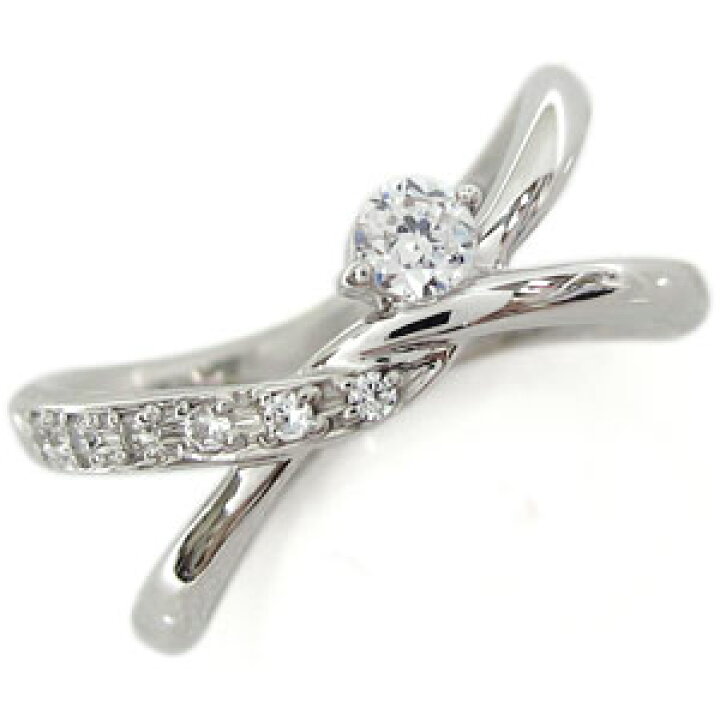 楽天市場】指輪 ピンキーリング プラチナ ダイヤモンド リング V字 