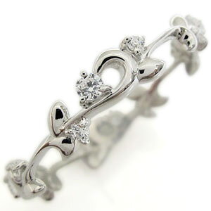 フルエタニティ リング ダイヤモンド 唐草 K18 指輪