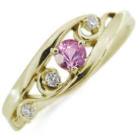 唐草 エンゲージリング ピンクサファイア 18金 エンゲージリング アラベスク エンゲージリング 婚約指輪
