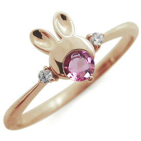 18金 18k 指輪 リング ウサギ アニマルモチーフ ラビット レディースリング うさぎ ジュエリー イエローゴールド ピンクゴールド 女性 大人可愛い