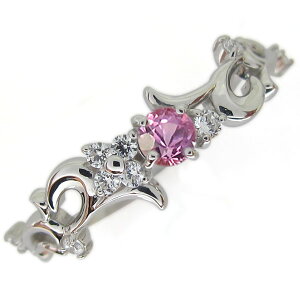 メモリアル プラチナリング 結婚10周年 ピンクサファイア リング