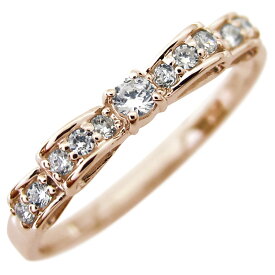 リボン エンゲージリング ダイヤモンド 婚約指輪