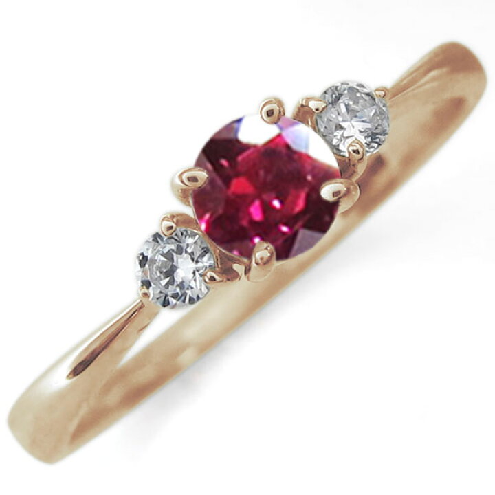 楽天市場】ルビー リング 10金 指輪 レディース おしゃれ シンプル  