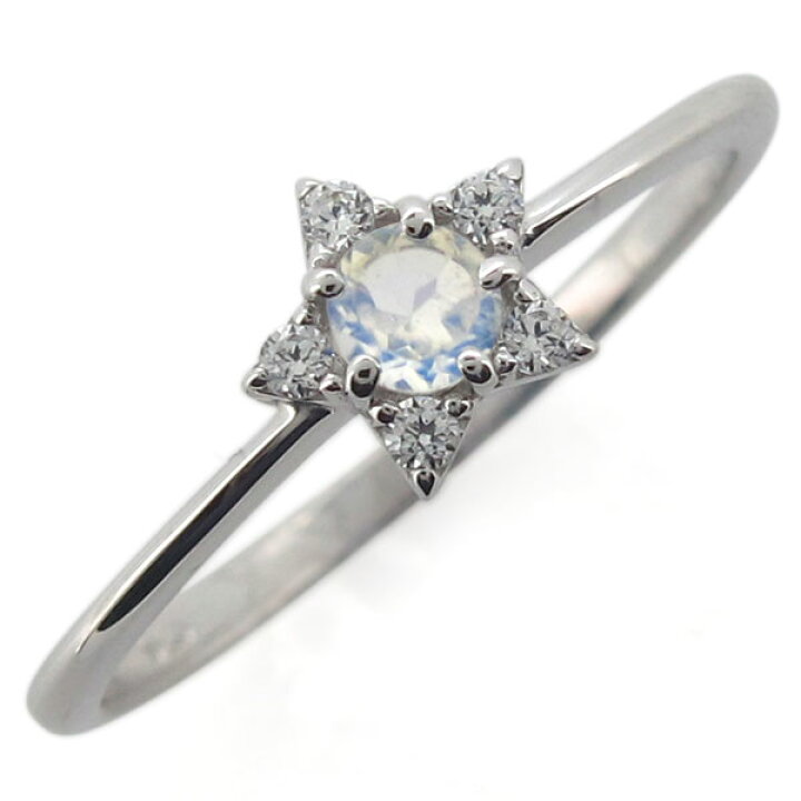 楽天市場 誕生祭 P5倍 ロイヤルブルームーンストーン リング 星モチーフ スター 指輪 レディース シルバー アクセサリー 人気 細い クリスマス Plejour プレジュール