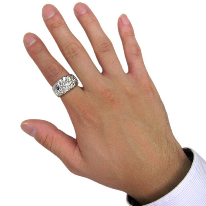 楽天市場 メンズ 指輪 サファイア 9月誕生石 10金 おしゃれ リング 代 30代 40代 Plejour プレジュール