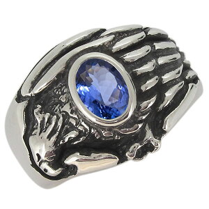 指輪 鷲 シルバー タンザナイト 20代 30代 40代 ワシ イーグル メンズリング 父の日 2024