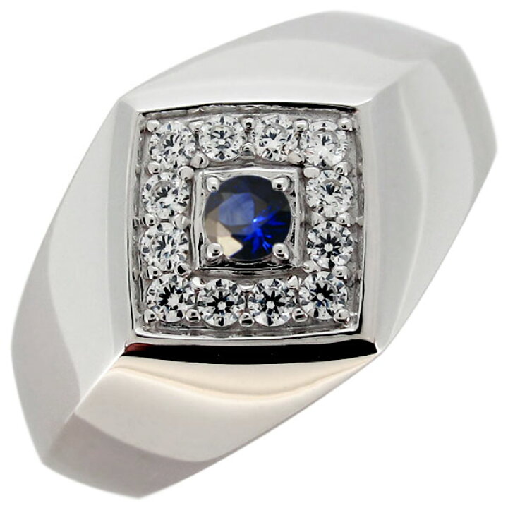 2021超人気 PLEJOUR プレジュール シルバーリング 印台 指輪 サファイヤ リング メンズリング