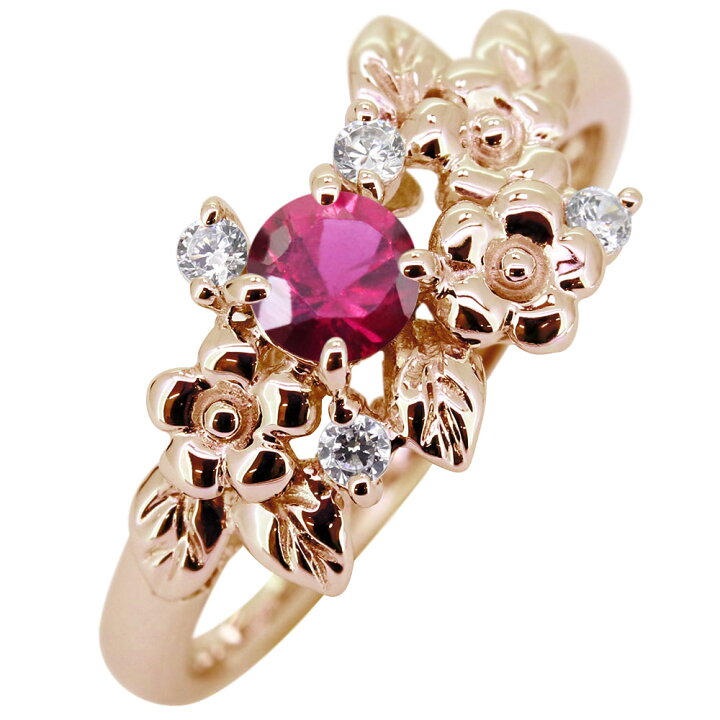 楽天市場】指輪 レディース 花 フラワー 18金 k18 イエローゴールド  