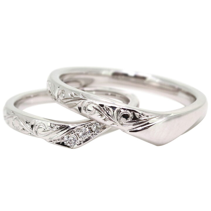 楽天市場】結婚指輪 ペアリング シルバー 指輪 ペア カップル 2個  