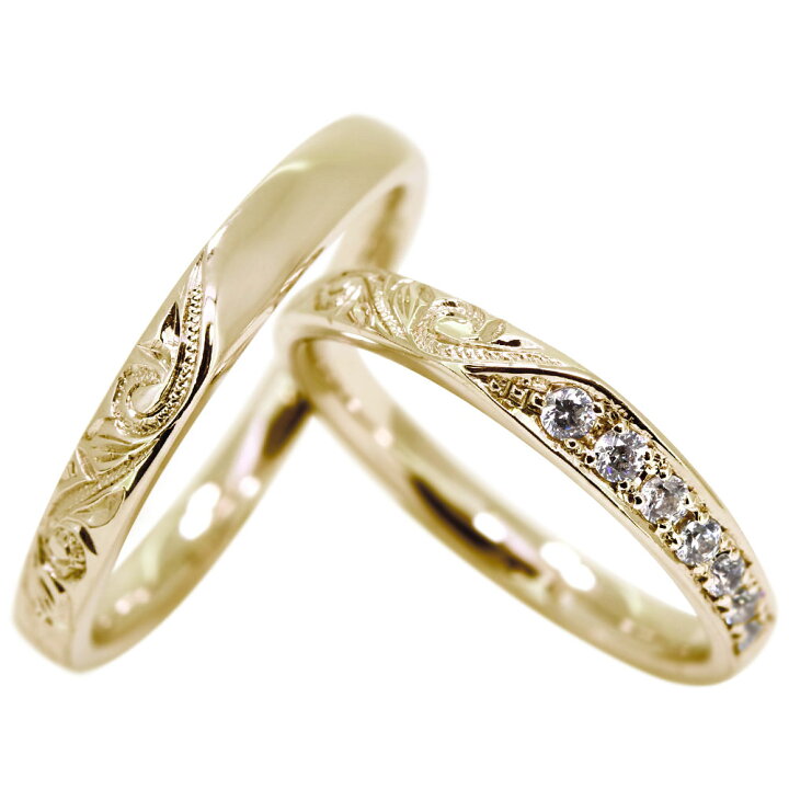 楽天市場】結婚指輪 18金 マリッジリング ゴールド 18k 指輪 ペア 