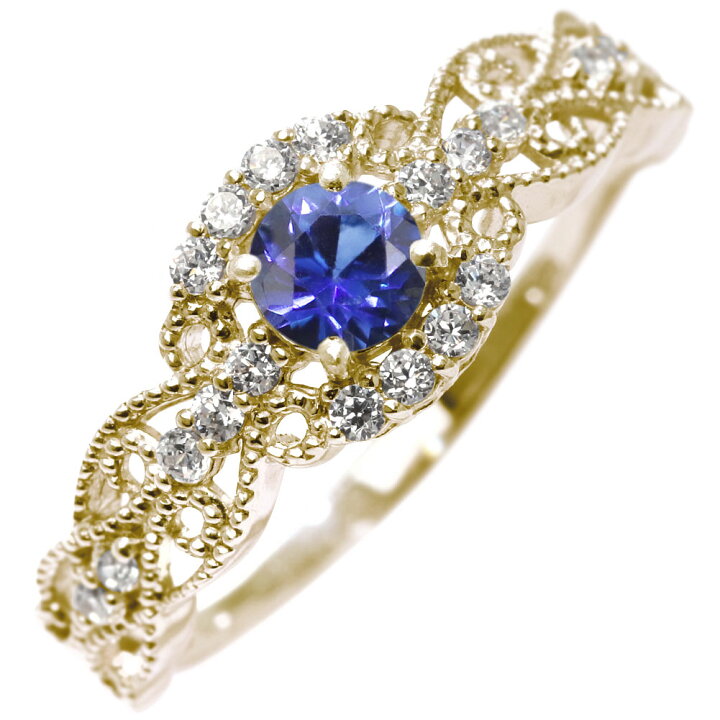 楽天市場】リング サファイア 18金 指輪 18K レディース 9月誕生石 
