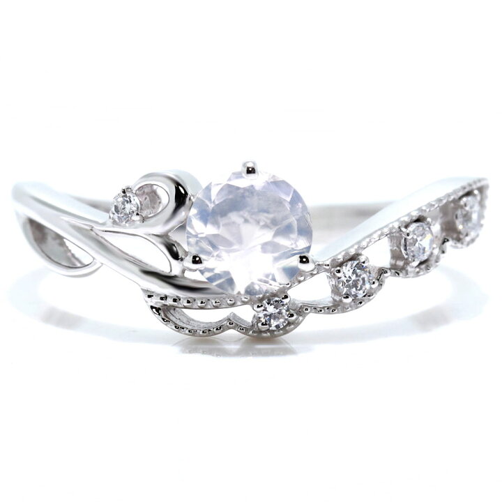 楽天市場】6月誕生石 指輪 プラチナ リング ブルームーンストーン 