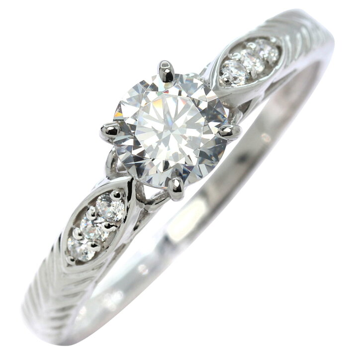 楽天市場】ダイヤモンド リング K18 Pt900 婚約指輪 鑑定書付き 0.5ct 