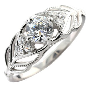 指輪 シルバー ダイヤモンド リング 4月誕生石 レディース SV925 ダイヤモンドリング sv ボタニカル リーフ ミル フェミニン 妻 彼女 アニバーサリー プレゼント 推しカラー 20代 30代 40代 50代