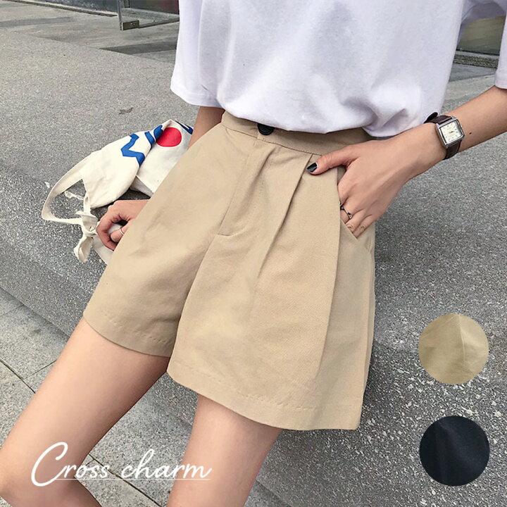 楽天市場 Sale 4280円 3280円 ショートパンツ ショート丈 レディース 黒 高校生 韓国 大人 ハイウエスト 短め かわいい 可愛い キュロット きれいめ 定番 トレンド コーデ 流行り 膝上 ファッション 短い 大学生 ボトムス カジュアル シンプル バッグ通販 クロス